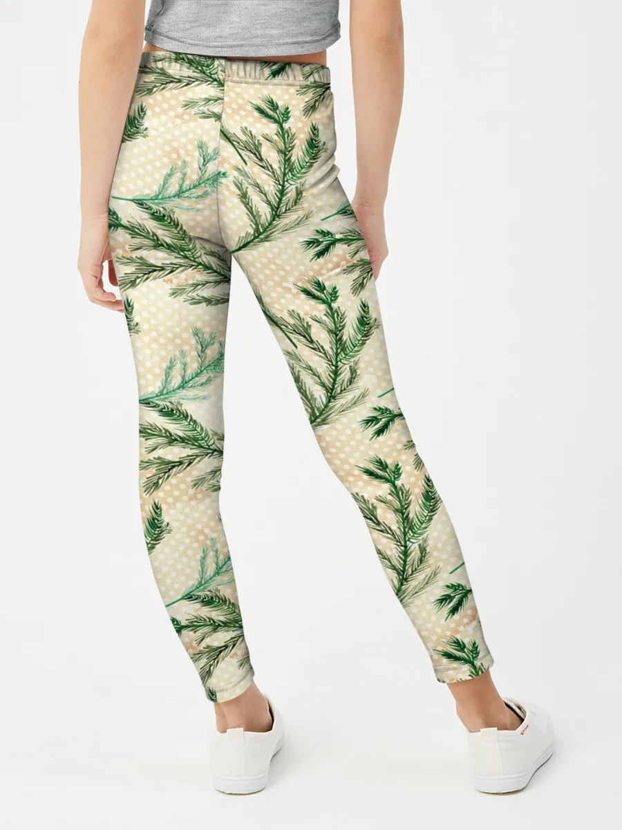 Леггинсы для девочки / Ель новогодняя