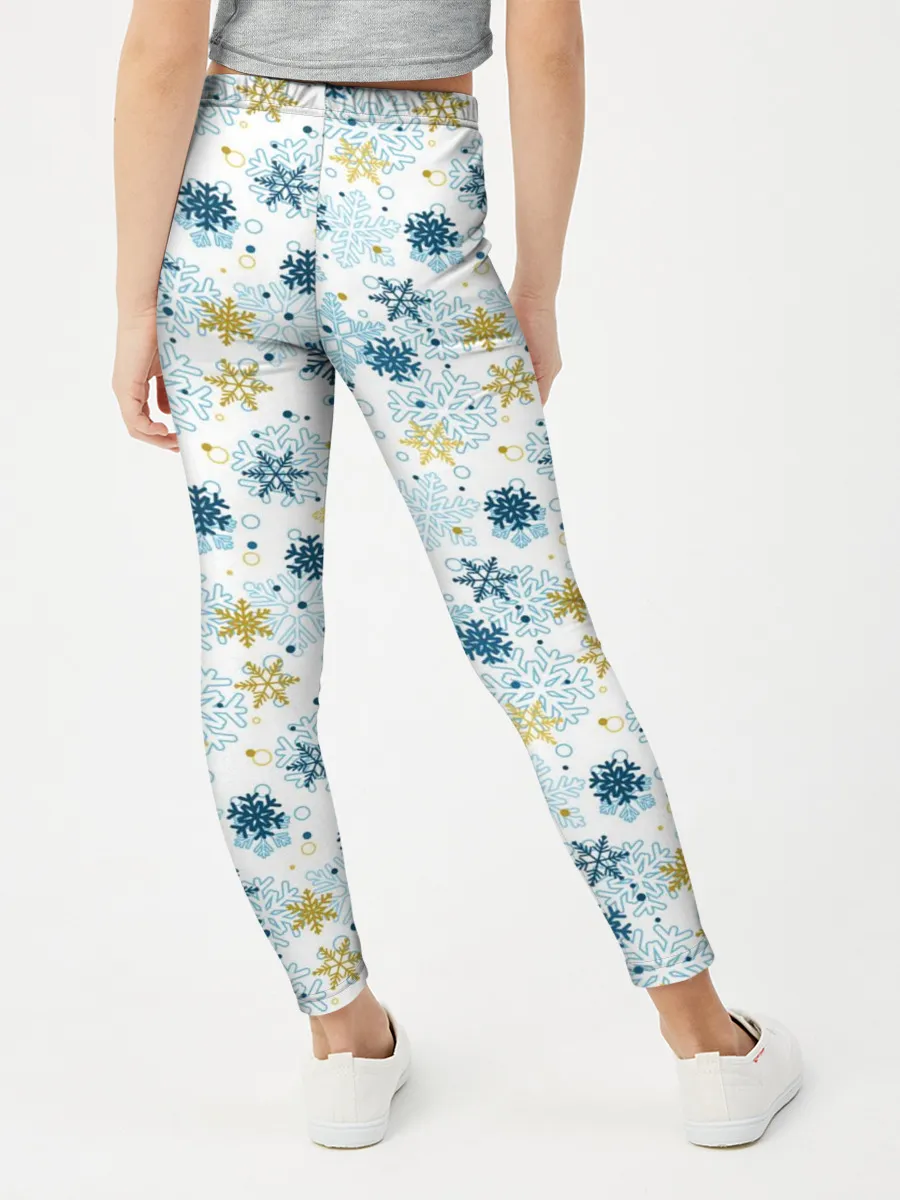 Леггинсы для девочки / Снежинки Кружатся