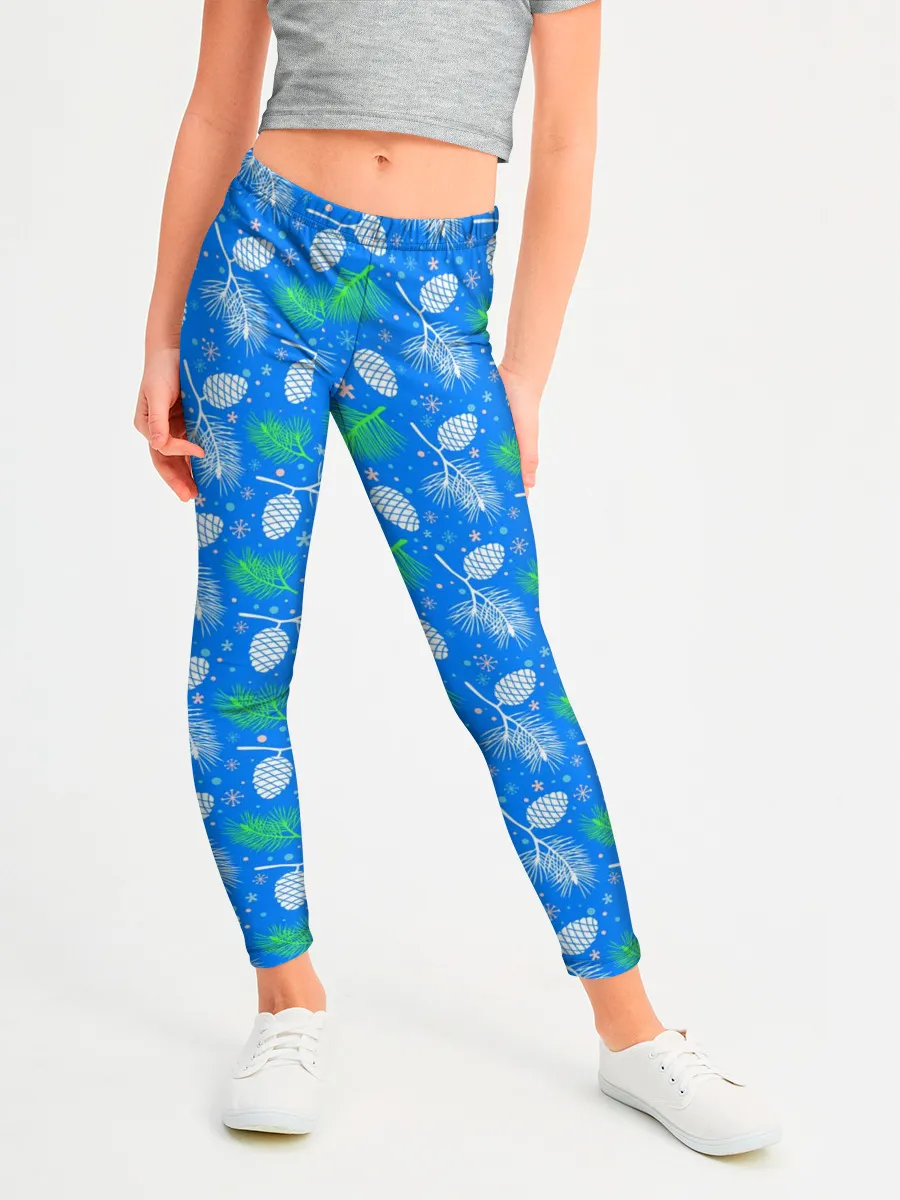 Леггинсы для девочки / Шишки-Ёлочки
