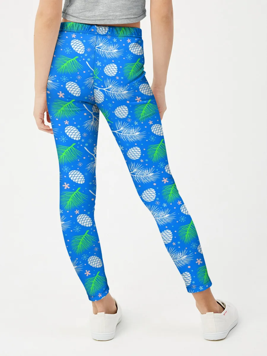 Леггинсы для девочки / Шишки-Ёлочки