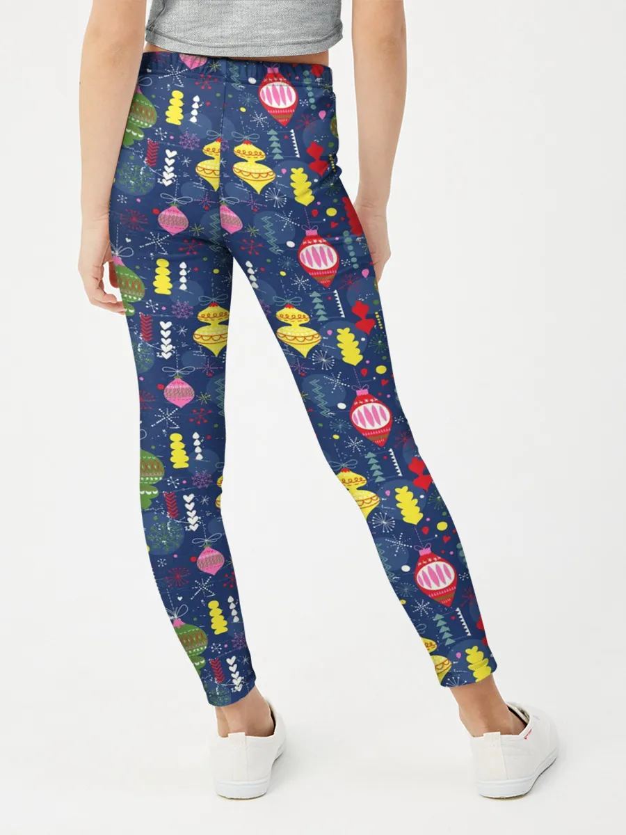 Леггинсы для девочки / Новогодние Ёлочные Игрушки