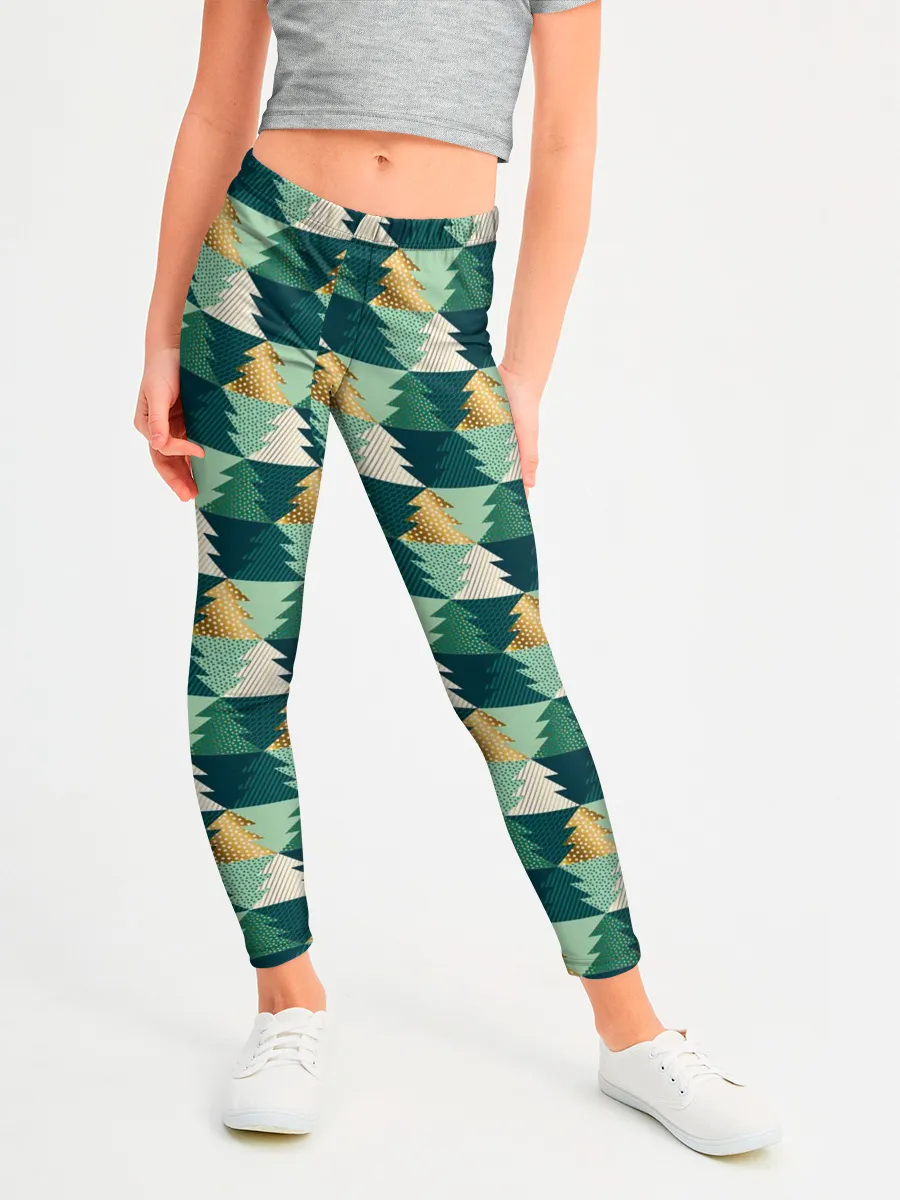 Леггинсы для девочки / Ёлочный Дизайн