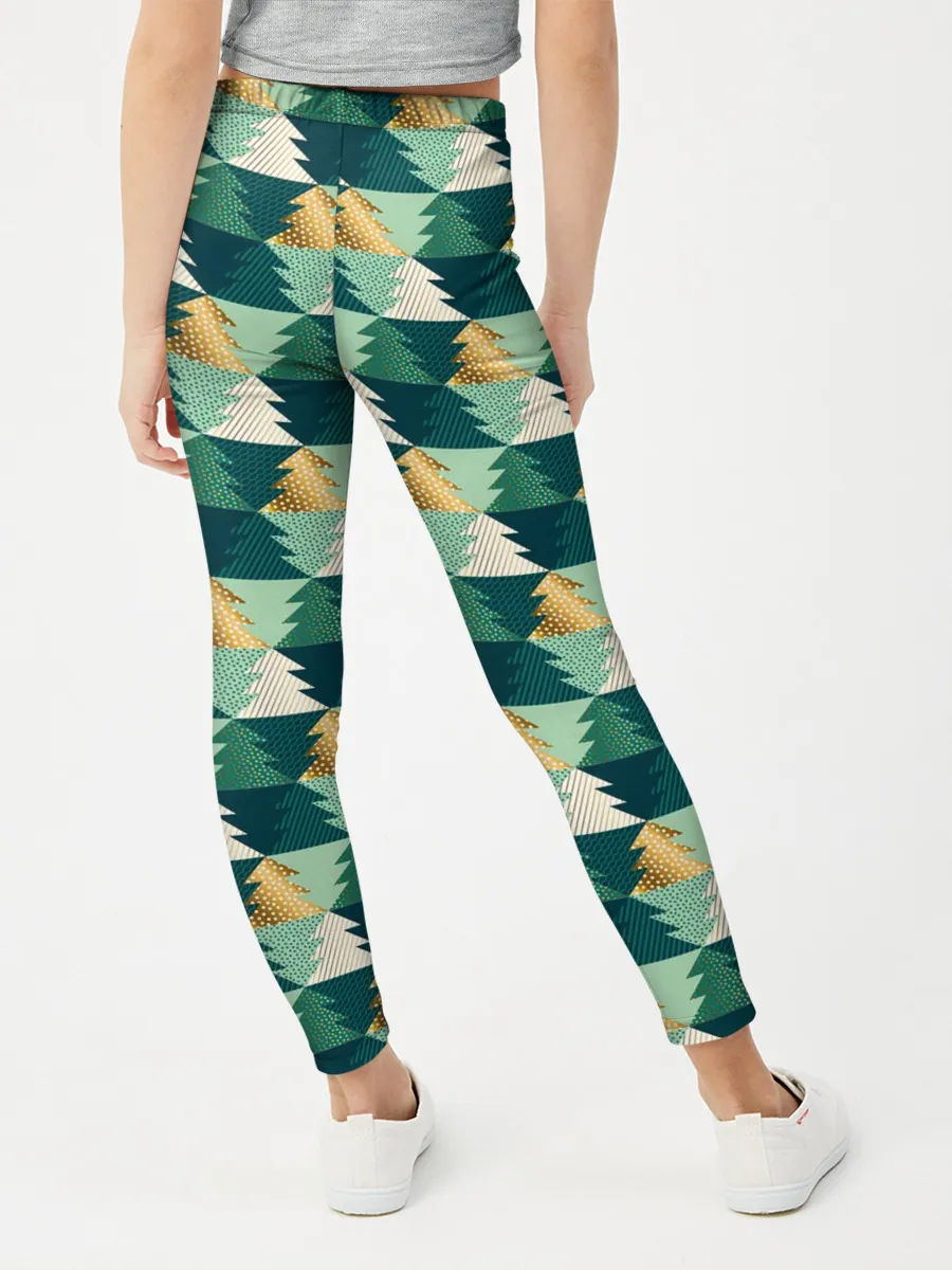 Леггинсы для девочки / Ёлочный Дизайн