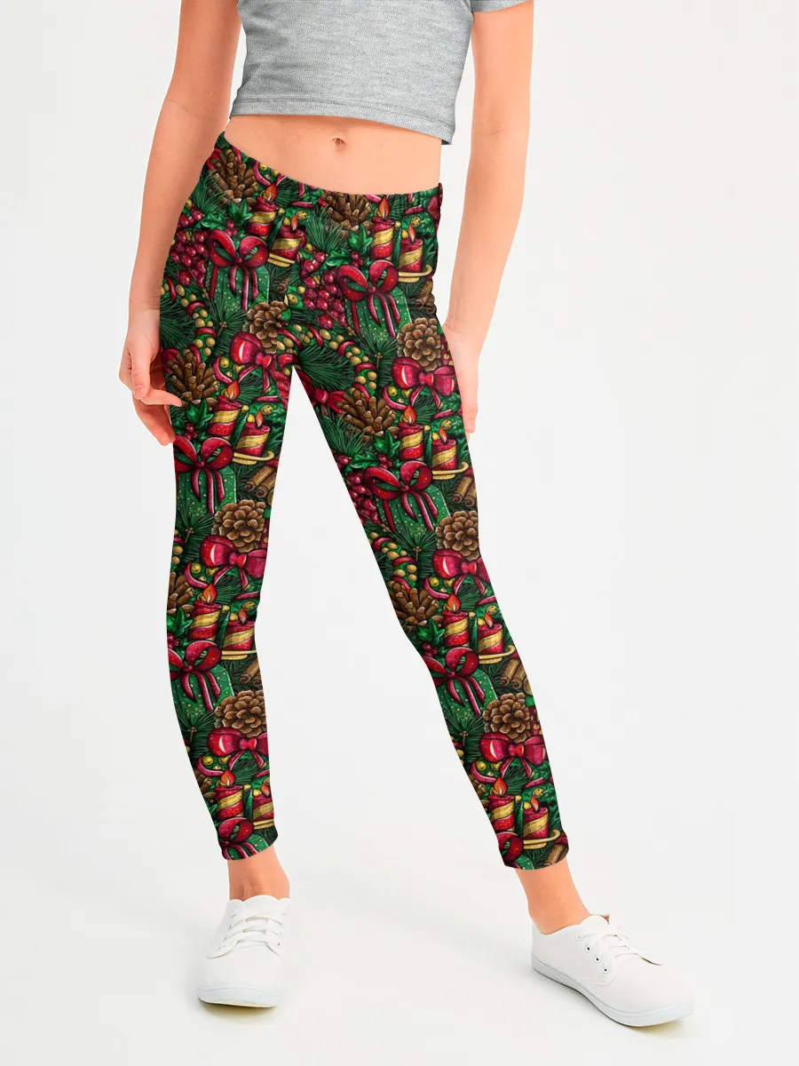 Леггинсы для девочки / Merry Christmas