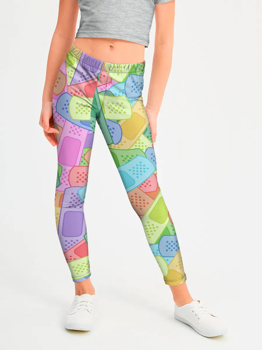 Леггинсы для девочки / Цветные пластыри