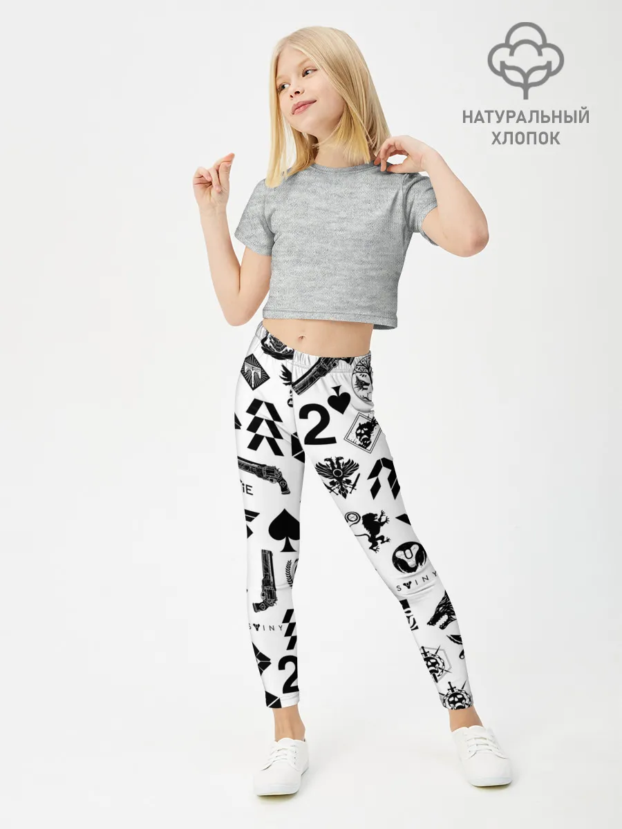 Леггинсы для девочки / DESTINY 2 LOGO PATTERN / ДЕСТИНИ