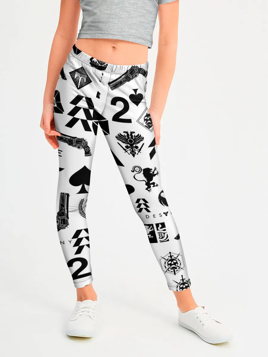 Леггинсы для девочки / DESTINY 2 LOGO PATTERN / ДЕСТИНИ