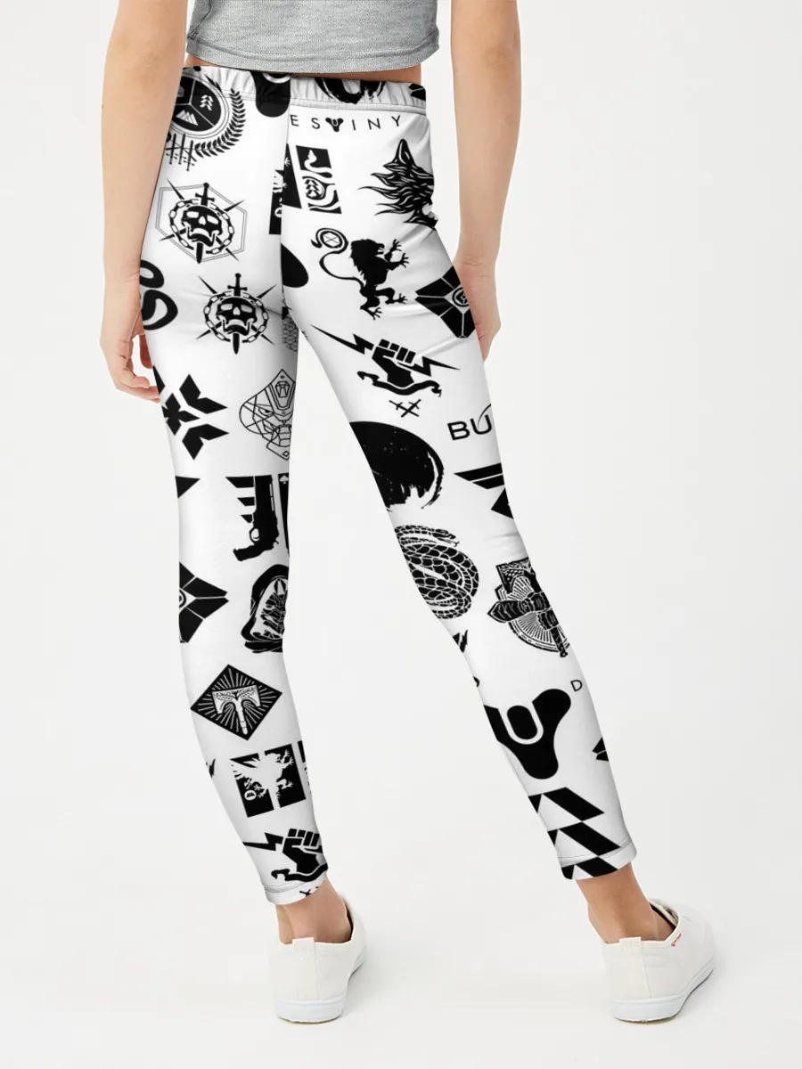Леггинсы для девочки / DESTINY 2 LOGO PATTERN / ДЕСТИНИ