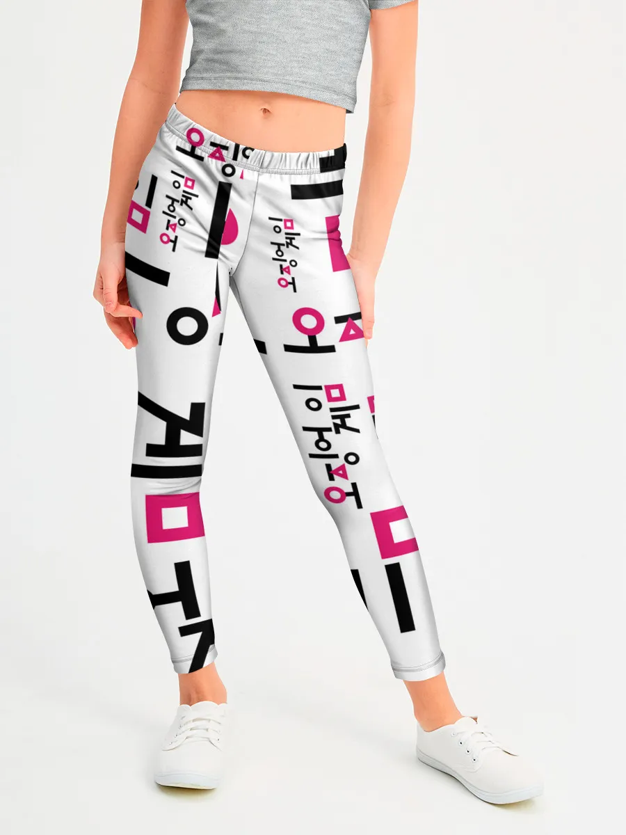 Леггинсы для девочки / LOGO PATTERN | SQUID GAME