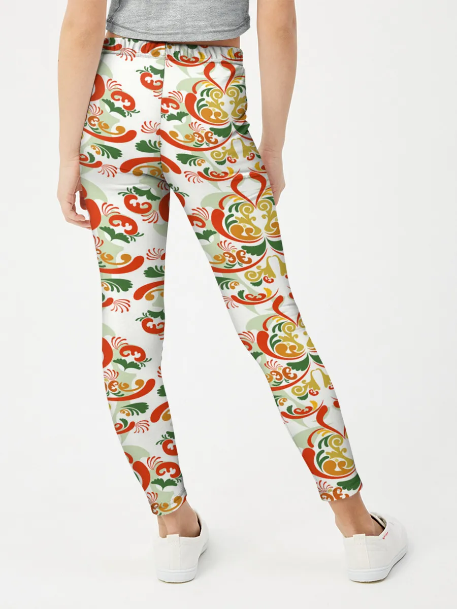 Леггинсы для девочки / Хохломские узоры II