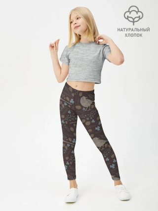 Леггинсы для девочки / Осенняя абстракция