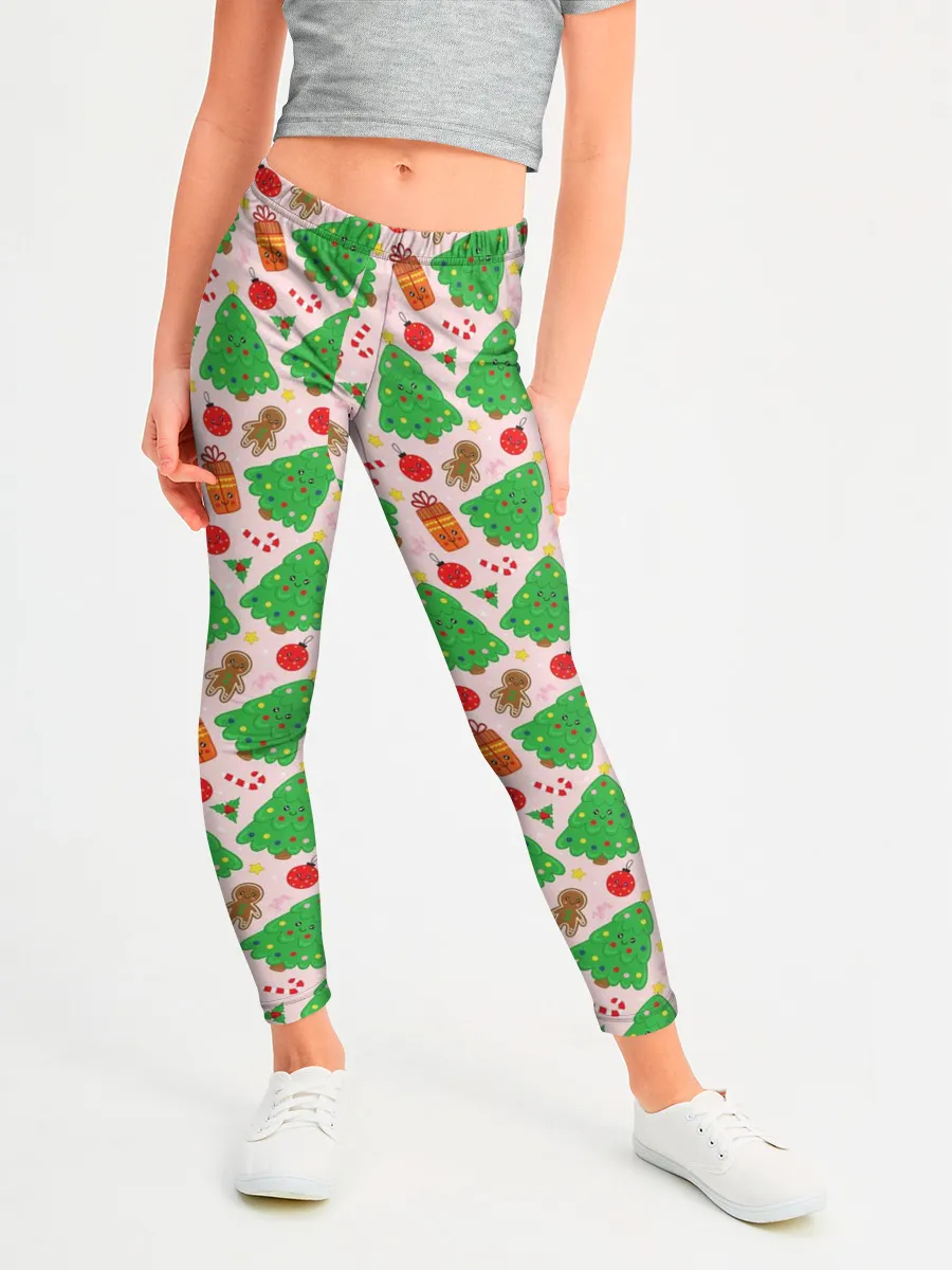 Леггинсы для девочки / Новогодние ёлки и подарки