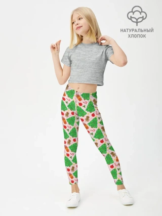 Леггинсы для девочки / Новогодние ёлки и подарки