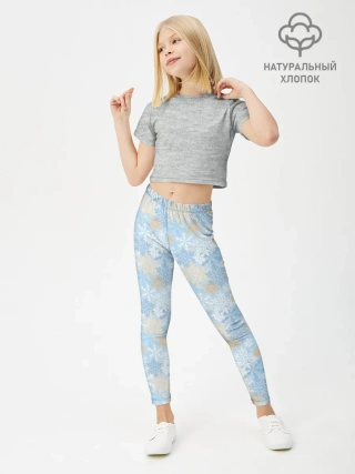 Леггинсы для девочки / Узоры Снежинки