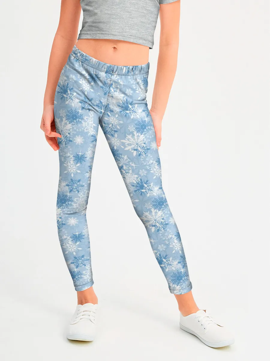 Леггинсы для девочки / Морозное Снежное Утро