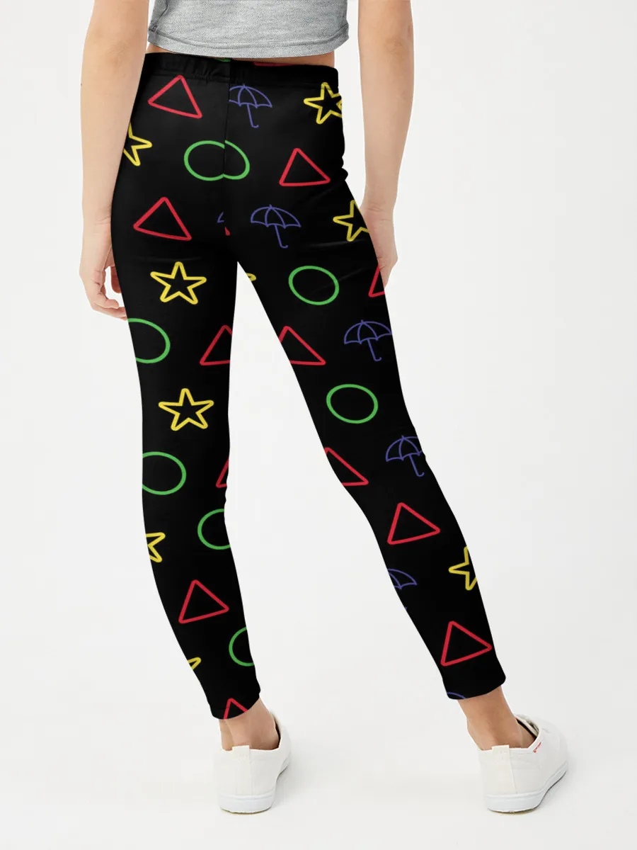 Леггинсы для девочки / ИГРА В КАЛЬМАРА, ФИГУРКИ ИГРЫ, ПЕЧЕНЬЕ