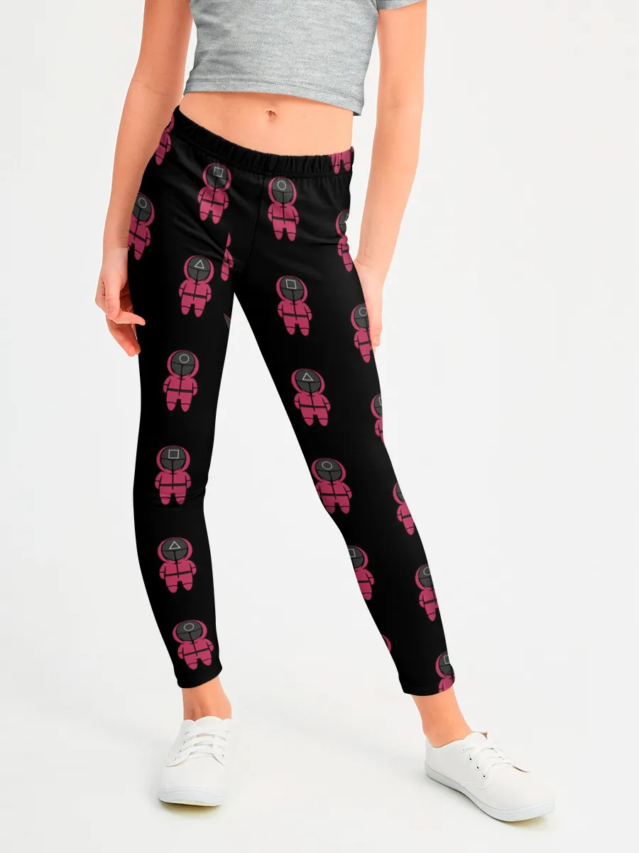 Леггинсы для девочки / ФИГУРКИ СТРАЖЕЙ / ИГРА В КАЛЬМАРА