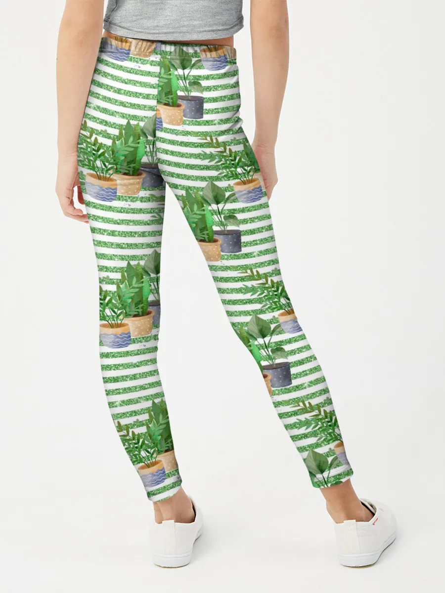 Леггинсы для девочки / Комнатные цветы