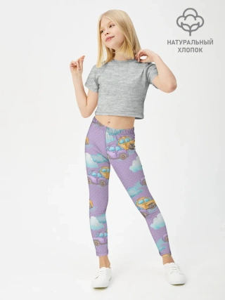 Леггинсы для девочки / детские машинки