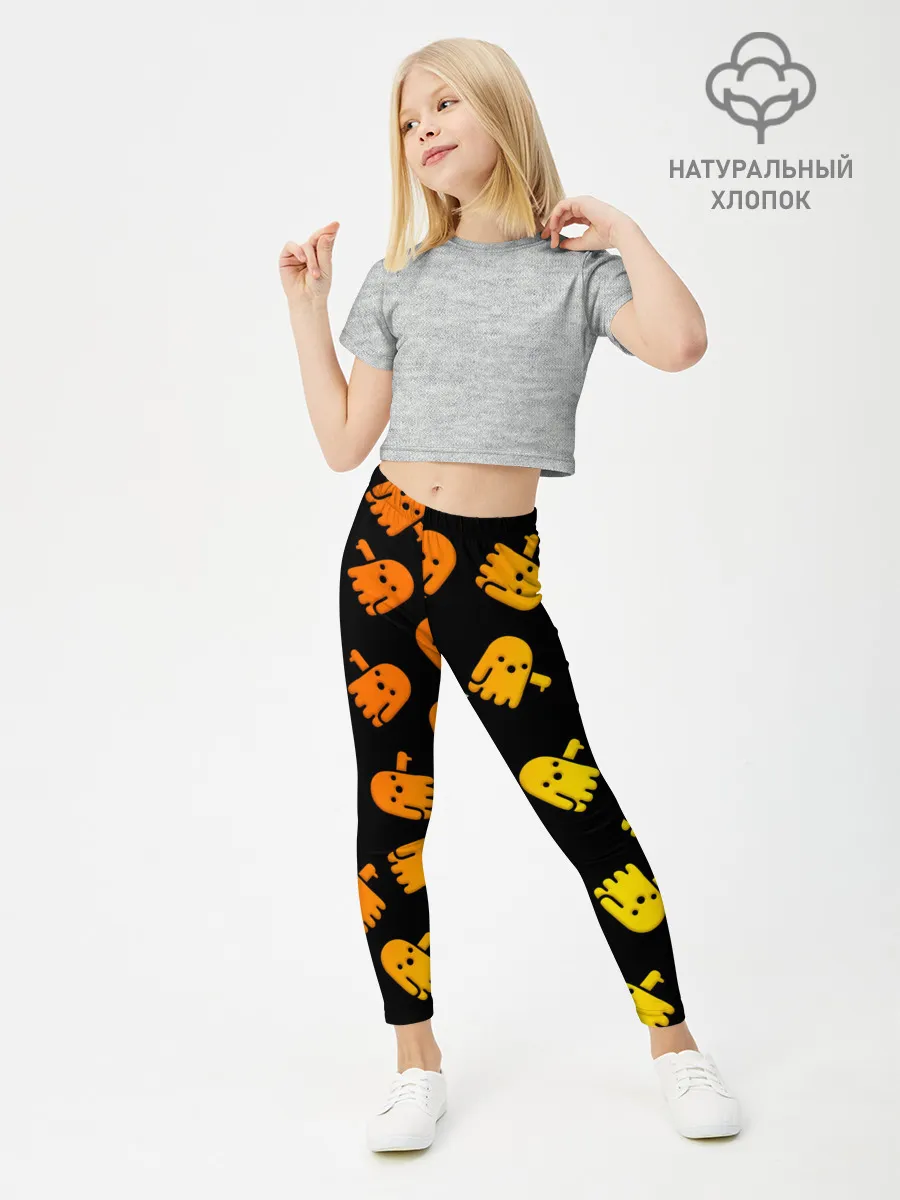 Леггинсы для девочки / BOO! ПРИЗРАК, ПРИВЕДЕНИЕ ХЕЛЛОУИН ОРАНЖЕВЫЙ