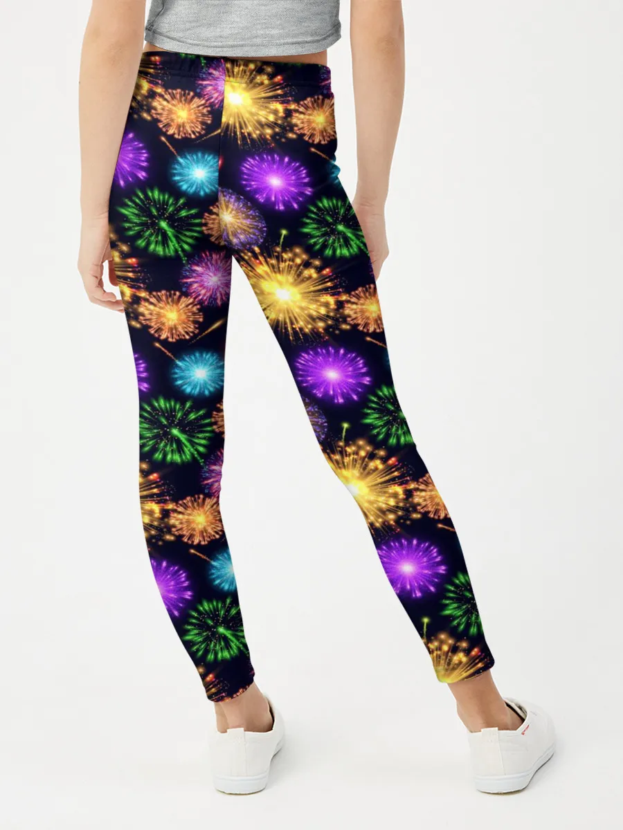 Леггинсы для девочки / Праздничный Фейерверк