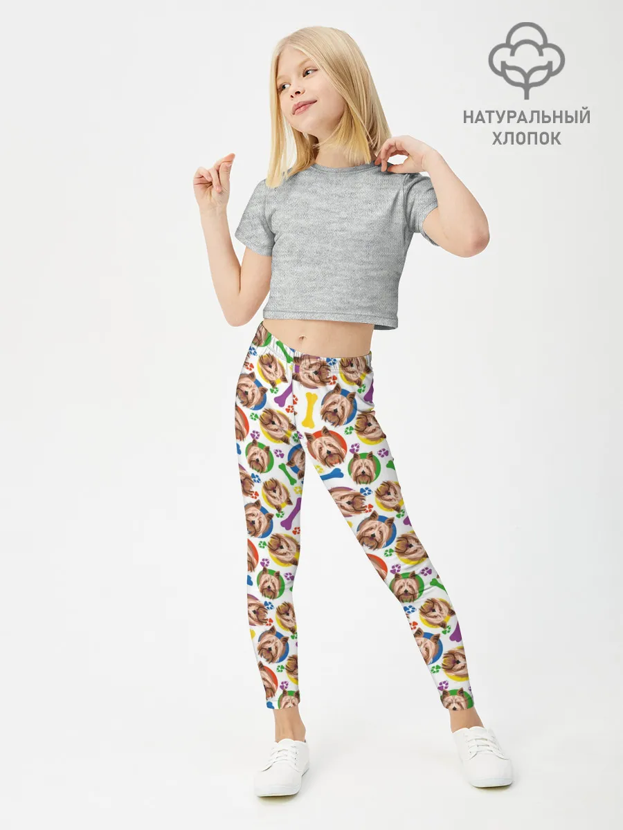 Леггинсы для девочки / Йоркширский Терьер