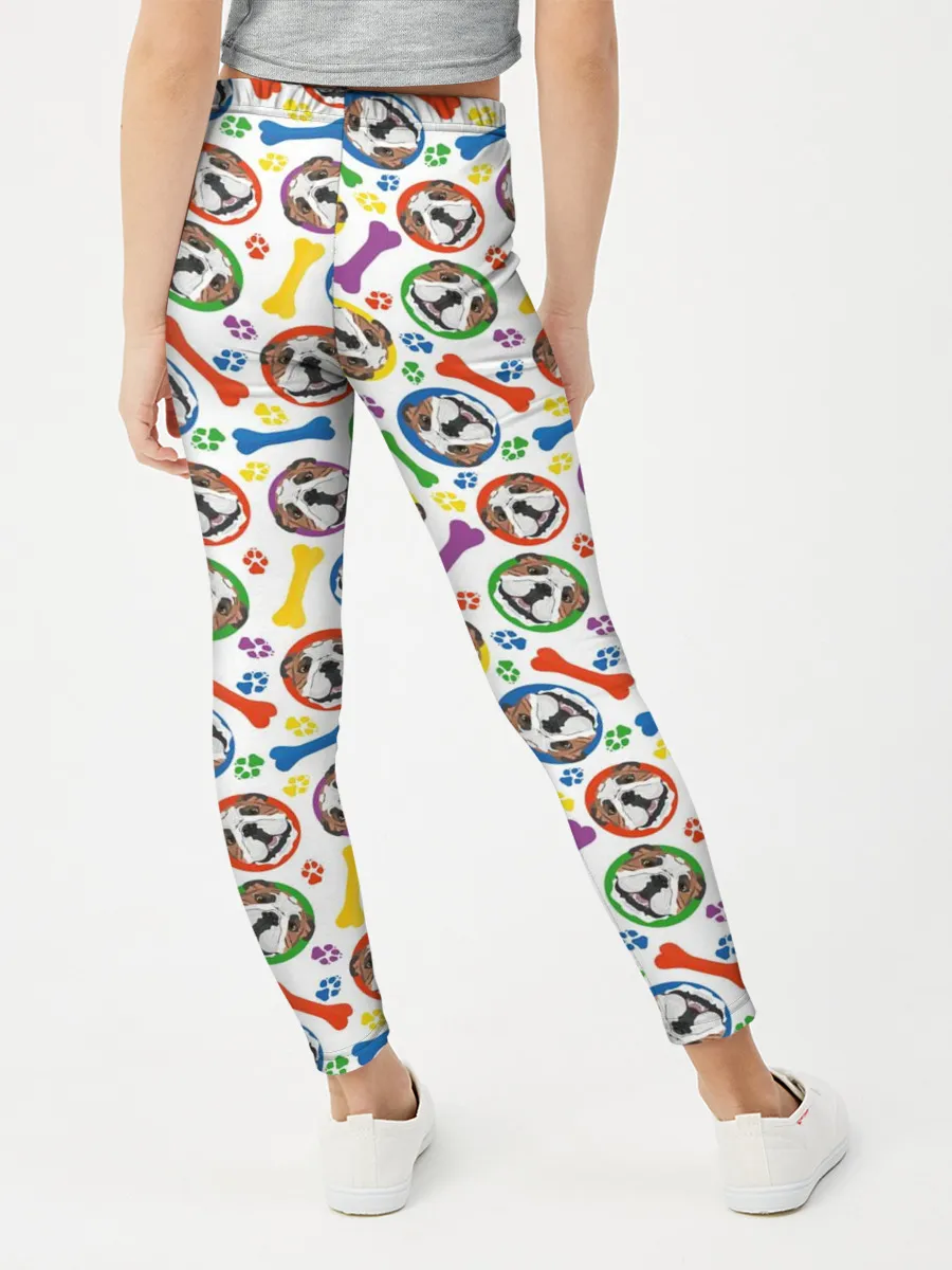 Леггинсы для девочки / Английский Бульдог