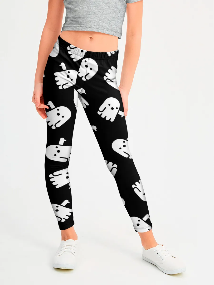 Леггинсы для девочки / ПРИВИДЕНИЯ УЗОР / HALLOWEEN