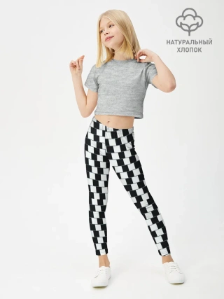 Леггинсы для девочки / Шахматная Иллюзия Искажения