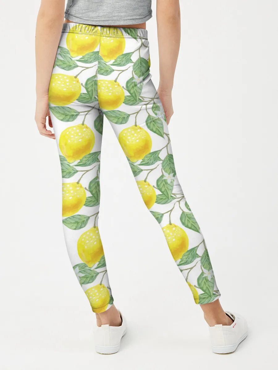 Леггинсы для девочки / Лимоны 3d