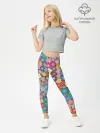 Леггинсы для девочки / цветы цветочки