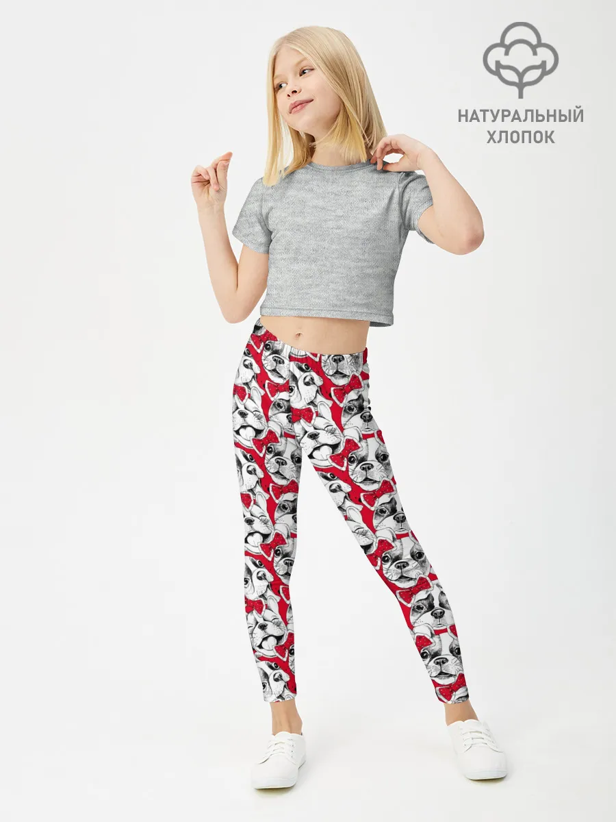 Леггинсы для девочки / Французский Бульдог