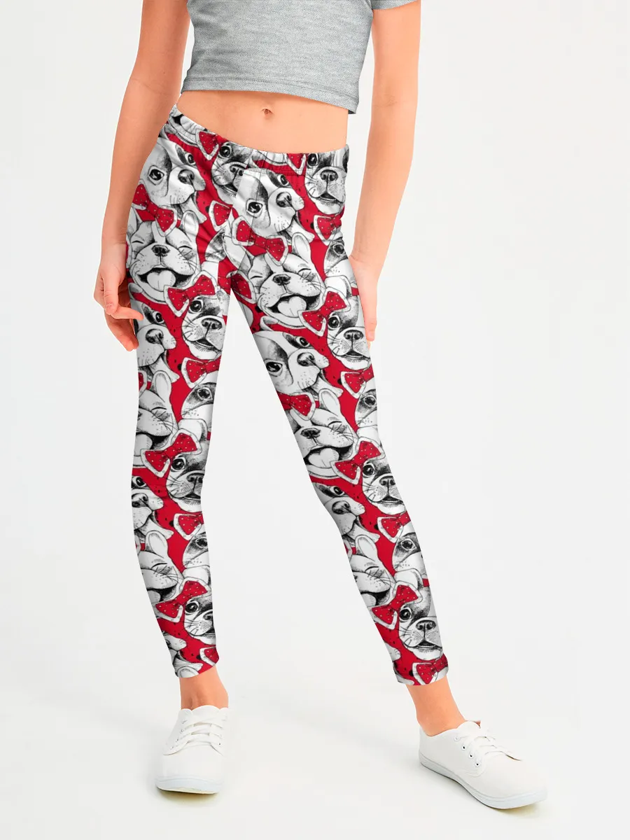 Леггинсы для девочки / Французский Бульдог