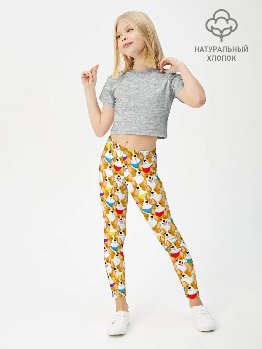 Леггинсы для девочки / Вельш-Корги Пемброк