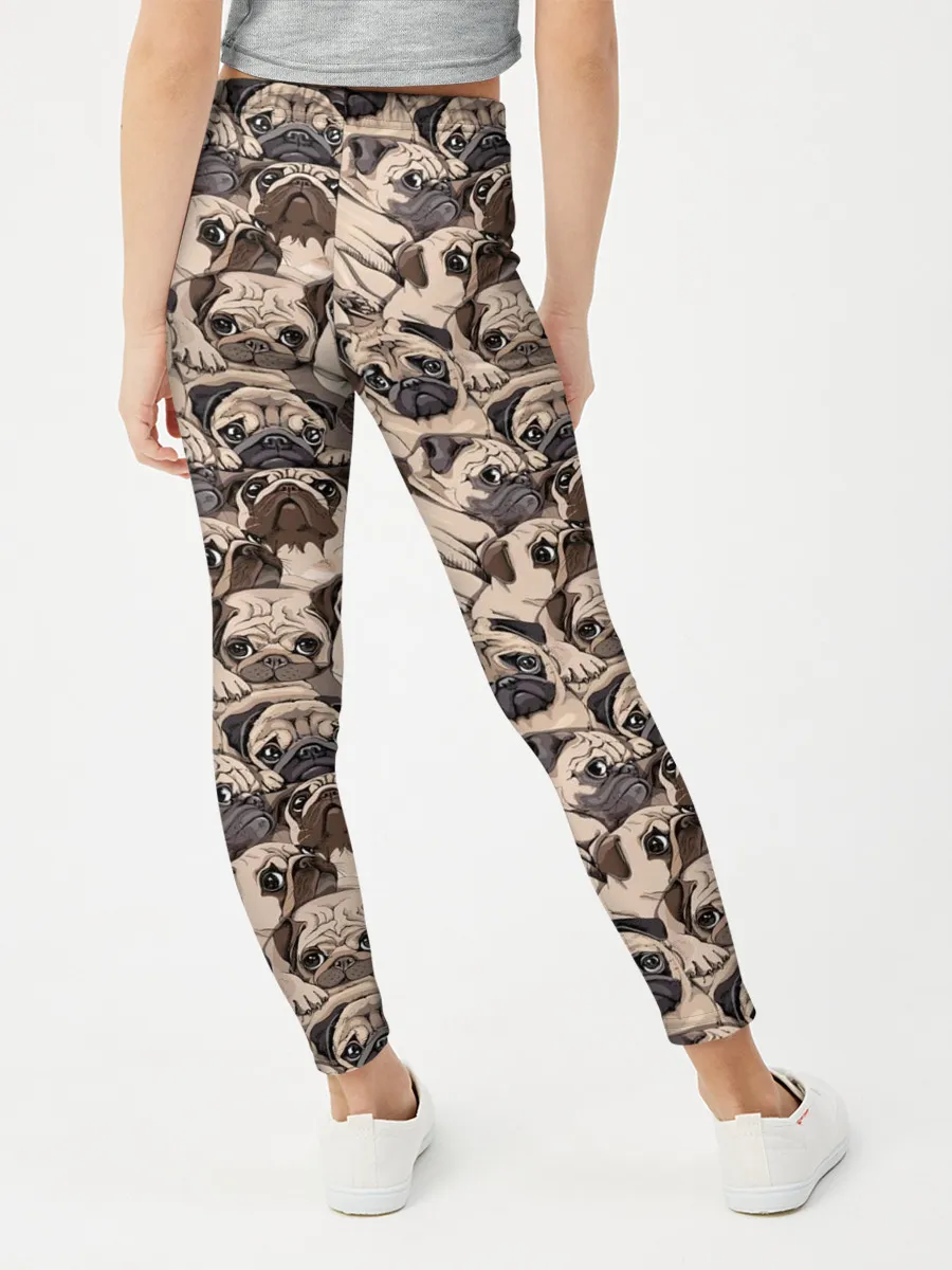 Леггинсы для девочки / Мопсы