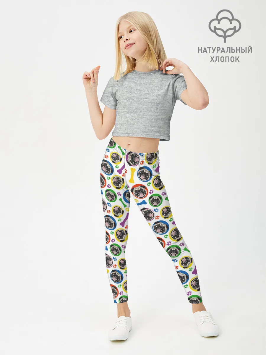 Леггинсы для девочки / Мопс