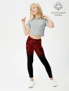 Леггинсы для девочки / BLACK RED CAMO | RED MILLITARY