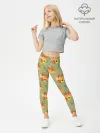 Леггинсы для девочки / Овощи: Тыквы паттерн