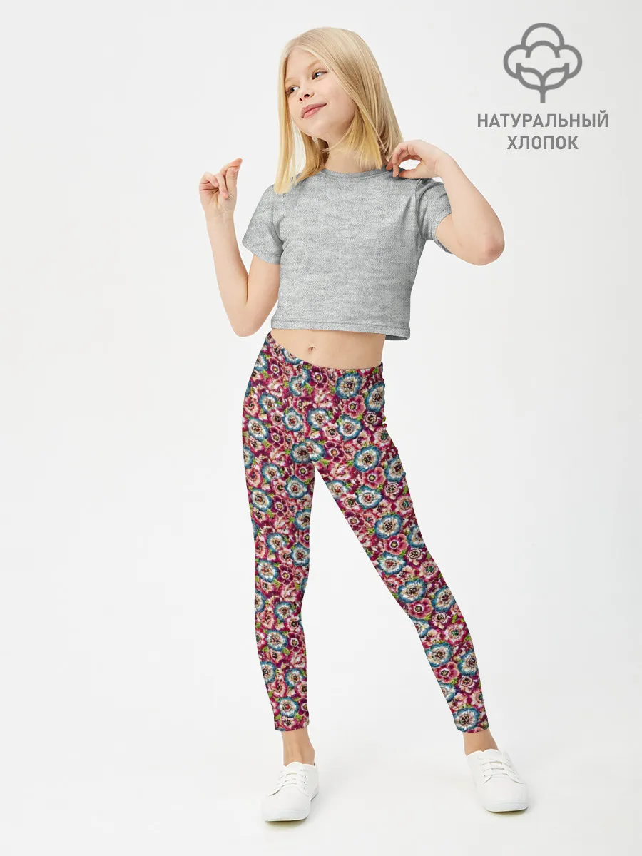 Леггинсы для девочки / Васильковое поле