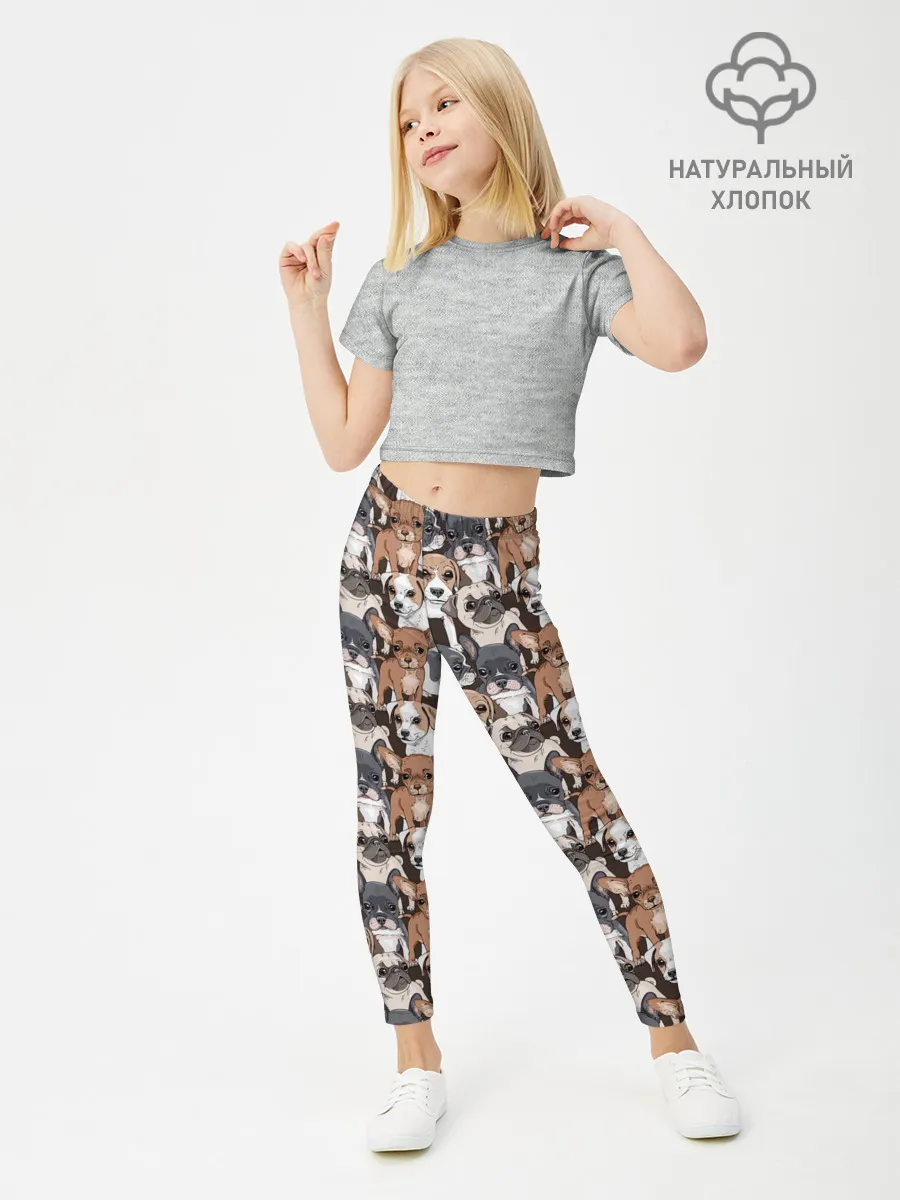 Леггинсы для девочки / Щенки Разных Пород