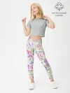 Леггинсы для девочки / Яркие весенние цветы