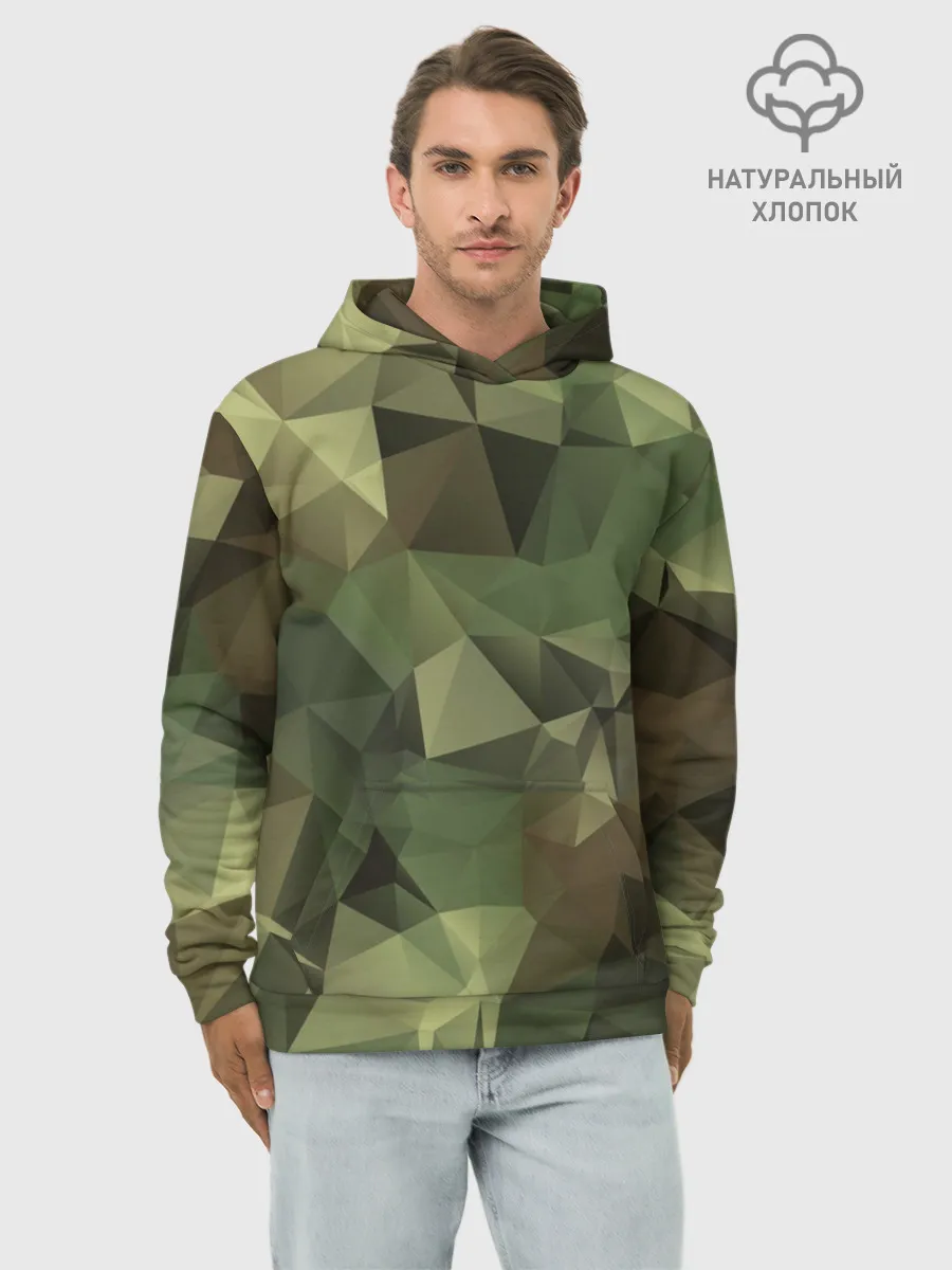 Худи мужской база хлопок / Камуфляж