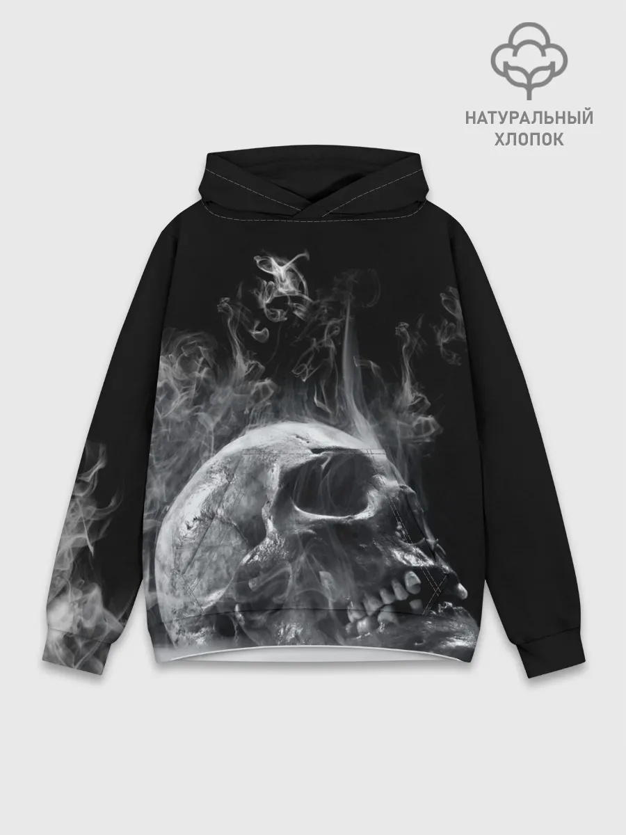 Худи мужской база хлопок / Skull