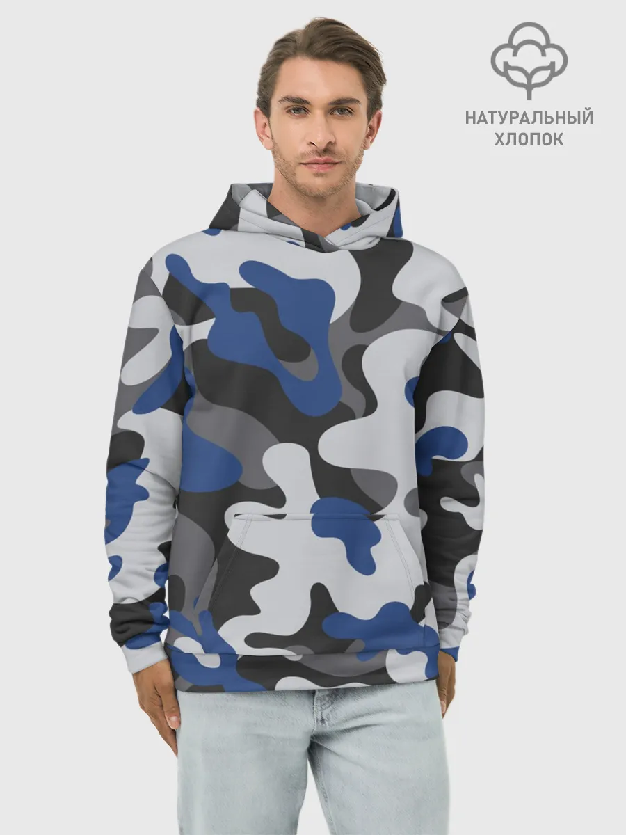 Худи мужской база хлопок / Камуфляж