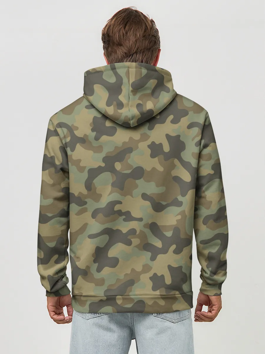 Худи мужской база хлопок / Хаки