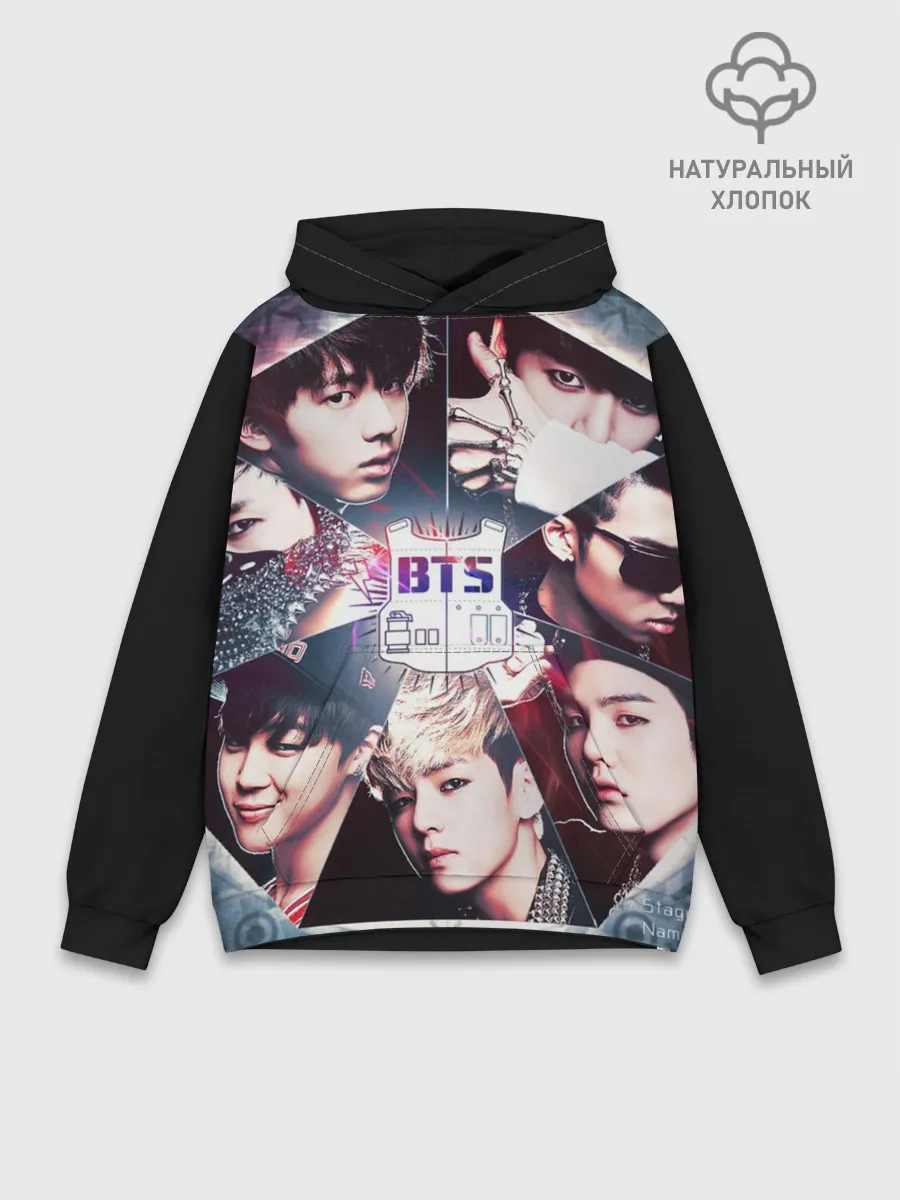 Худи мужской база хлопок / Bts