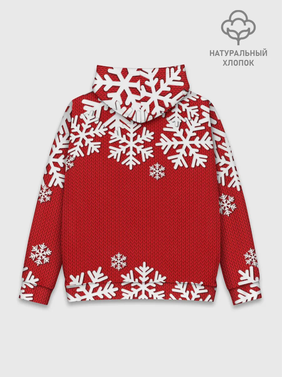 Худи мужской база хлопок / Снежинки