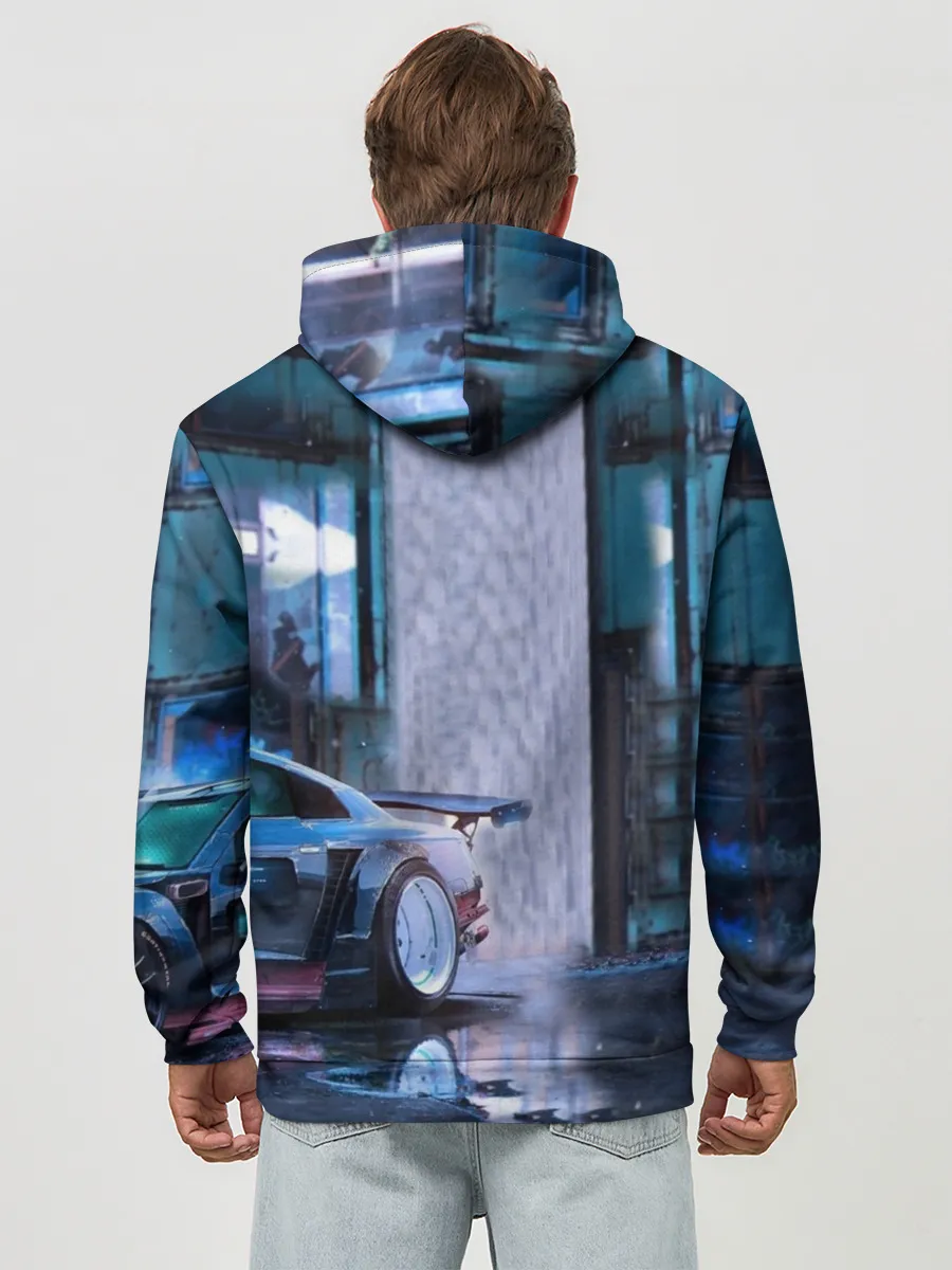 Худи мужской база хлопок / Nissan GTR R35