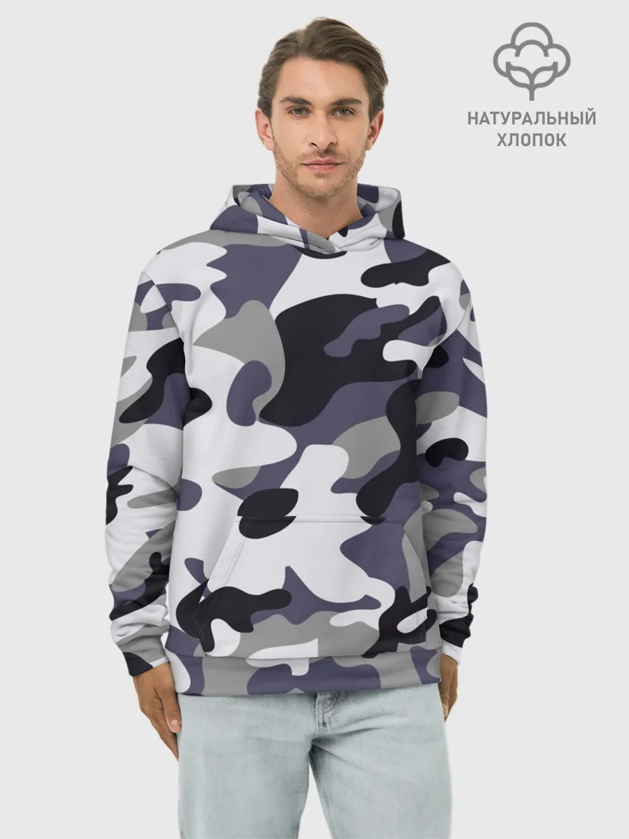 Худи мужской база хлопок / Городской камуфляж