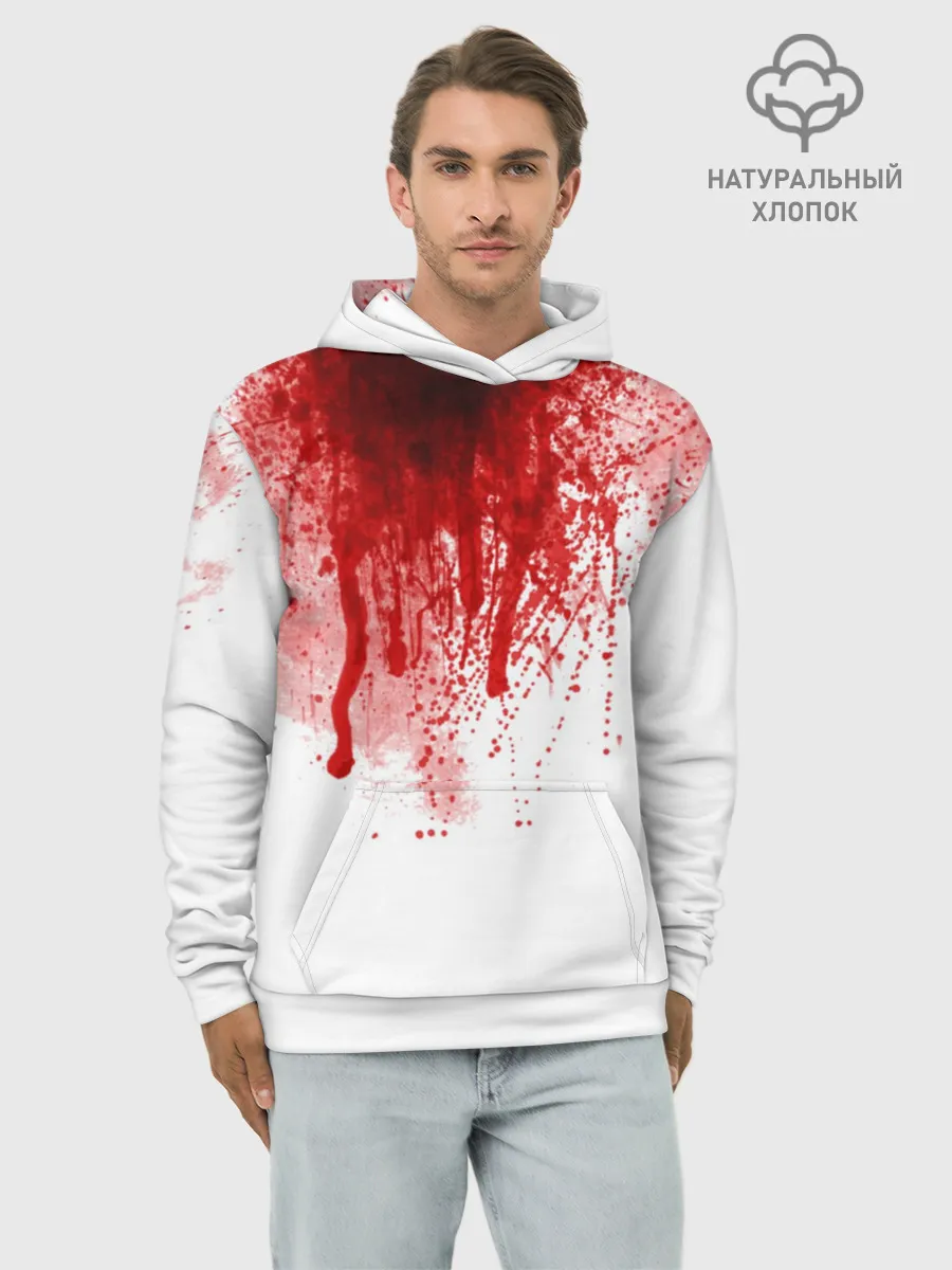 Худи мужской база хлопок / Кровь